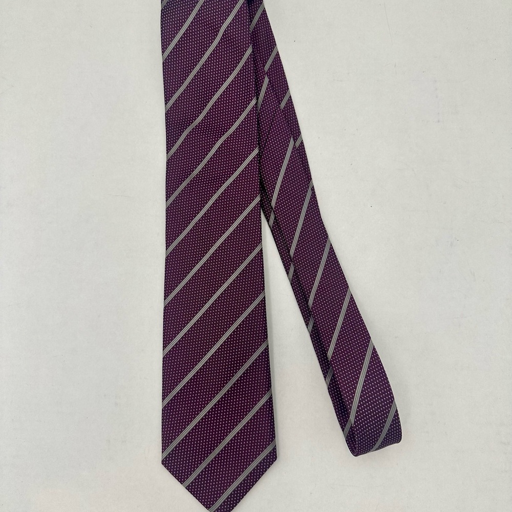 SAINT LAURENT Stripped Silk Tie